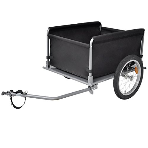 vidaXL Fahrrad Anhänger Lastenanhänger Transportanhänger faltbar mit Abdeckung 65 kg - 4