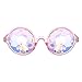 Produktbild MMLC Kaleidoskop Gläser Regenbogen Rave Wurmloch Prisma Diffraktion Brille (Pink)