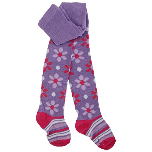 Baby Girls Assorted Pattern Tights With Elastane (18-24 Months) (Purple)