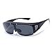 Produktbild MINISU Herren Polarisierte Regular Brille Radfahren Blendschutz Sonnenbrille für Outdoor Sports, Polycarbonat, Schwarz, 14.5x12.5x4.5cm