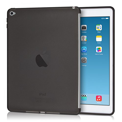 kwmobile Hülle für Apple iPad Air 2 - Smartcover Kompatibles Backcover Case Tablet Schutzhülle TPU Silikon - Tabletcase Cover Schwarz
