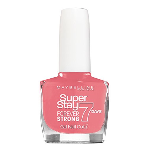 Maybelline New York Make-Up Superstay Nailpolish Forever Strong 7 Days Finish Gel Nagellack Flamingo Pink / Farblack mit ultra starkem Halt ohne UV Lampe in kräftigem Rosa, 1 x 10 ml