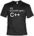 Produktbild witziges Sprüche T-Shirt my bloodtype: C++ (Größe: L) Fb schwarz