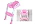 FiNeWaY@ BABY KIDS/TODDLER/CHILD TOILET POTTY TRAINING STEP LADDER TOILET SEAT STEPS ASSISTANT POTTY FOR TODDLER CHILD TOILET TRAINER (PINK )