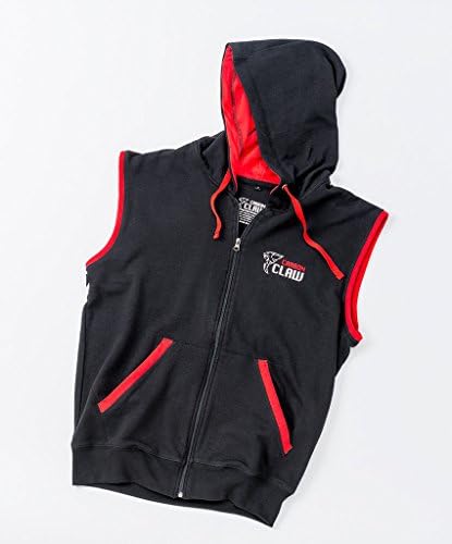 Carbon Claw Boxing Sleeveless Zip Up Hoodie - Black