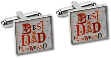 Fathers Day Gift"Best Dad In The World" Cufflinks In Gift Box BE143