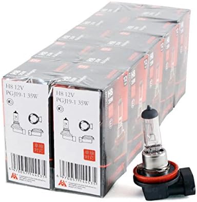 10x Light Bulb H8 12 V 35 W Base PGJ19-1 Halogen Headlamp Clear Halogen Bulbs for HYUNDAI I30 (GD), i30 CW, i40 ix35 LM El ELH) (VF), i40 CW (VF), Santa Fé Iii (DM) Front Fog Lamp