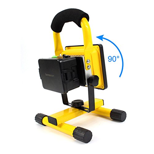 Latinaric 30W LED Akku Flutlicht Scheinwerfer 360°Drehbar Sicherheit Baustrahler Strahler IP65 für Camping Outdoor mit 3 Leucht Mode - 7