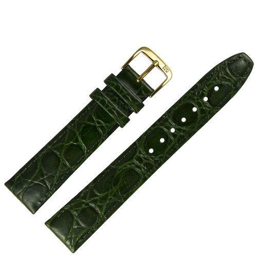 Uhrenarmband 20 mm Leder grn - Rindleder mit Krokoprgung - Ersatzband fr Armbanduhren - Marburger Uhrenarmbnder seit 1945 - dunkelgrn / gold Uhrenarmband 20 mm Leder grn - Rindleder mit Krokoprgung - Ersatzband fr Armbanduhren - Marburger Uhrenarmbnder seit 1945 - dunkelgrn / gold