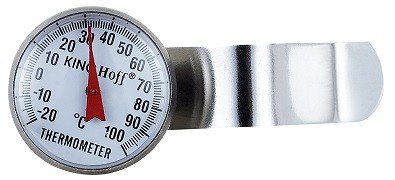 Fleischthermometer Haushaltsthermometer, Küchenthermometer, Grillthermometer, 12,5 cm Edelstahl Sonde Thermometer, Schutzhülle mit Clip für Kochen, Fleisch Grill BBQ - 2