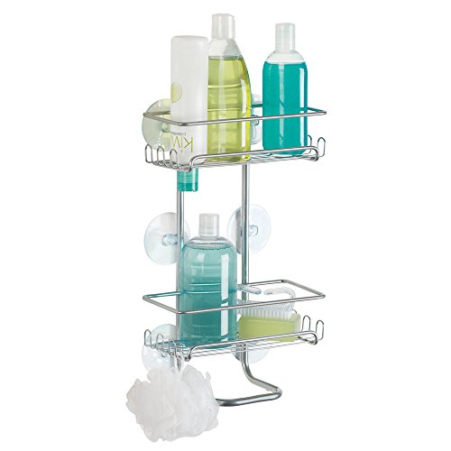 InterDesign 60456EU Classico Duschregale mit Saugnäpfen Jumbo, silberfarben - 4