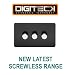 Produktbild ML141 – neuesten schraubenlos 2 Wege 3 Gang Dimmer 60–400 W Licht Kontrolle Schalter matt schwarz Finish mit Chrom Knauf