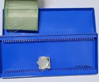 Coverslip Microscope Slides Plastic Slide Box for microscopic 50 Slides Capacity Per Pack