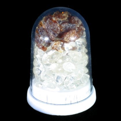 CrystalAgeCrystalAge Spessartine Garnet & Quartz Energy Dome