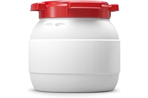 Lubrisolve Fût en plastique à col large de 3,6 litres étanche à l'air et à l'eau – Bocal ouvert approuvé par les Nations Unies