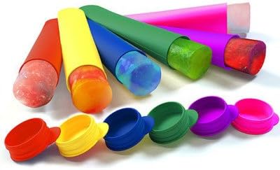 Silicone Ice Pop Maker [Set of 6] Popsicle Molds BPA-free ? Ice Pop Molds have Flexible Push-up Design, FDA Approved, 100% Food Grade Silicone, Dishwasher Safe, Non-stick, Easy to Clean, Eco-friendly - Freezer Pop Molds ? Popsicle Maker, Popsicle Molder, Homemade Popsicle Molds, Ice Pope Maker for Kids ? Create Healthy Snacks for Kids and Family, Use Gluten Free Recipe Ingredients, Make Eati