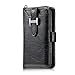 Produktbild iPhone XS 6.5'' Hülle Wallet, Schützende Geld Tasche Clutch Cover Zipper Wallet Geldbörse Case Retro Vintage Ständer Smart Wallet Kreditkarten Slot Brieftasche Magnet Handy Hülle für iPhone XS 6.5'' - Schwarz