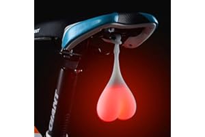 BONFQERT Bike Balls Tail Light, Rear Cycling Tailight - LED Heart Shaped Creative Silicone Light, Bike Waterproof Essential Night Bicycle Seat Back Night Warning LED, Bike Gifts