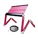 Produktbild Unbekannt Laptoptisch Höhenverstellbar, Betttisch Sofa Wärmeableitung Pad Erhöhen Base Faltbares Frühstückstablett Mit Lüfter (Farbe : Pink, größe : L 52X24.5cm)