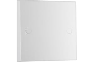 BRITISH GENERAL BG Electrical Single Flex Outlet Plate, Bottom Entry, Square Edge, Nexus 900 Series, White Moulded, 25A, 954