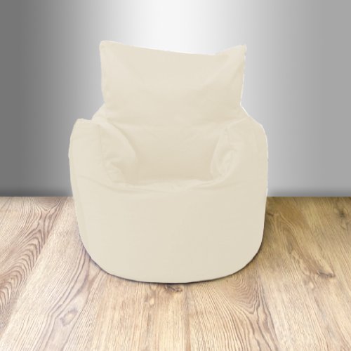 Childrens 100% Cotton Twill Pre-Filled Bean Chair, Stone
