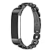 Produktbild BZLine® Armband für Fitbit Alta HR und Fitbit Alta, Verstellbarer Metall Edelstahl Ersatz Band mit Klassischer Verschluss für Fitbit Alta Armband zur Herzfrequenz-und Fitnessaufzeichnung (Schwarz)