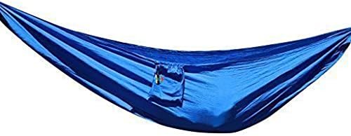 Single double super light parachute hammock outdoor camping dormitory bedroom swing turn rope(blue)