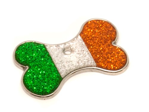 Reflective-Glitter-Bone-Irish-Flag-Design-Pet-Puppy-Dog-Or-Cat-ID-Tags-EngravedTO-LEAVE-ENGRAVING-DETAILS-PLEASE-READ-PRODUCT-DESCRIPTION-LOWER-DOWN-THIS-PAGE