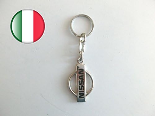 Nissan Tuning Key Silver Black Enamel Logo
