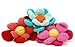 Pebble crochet flower rattle - turquoise