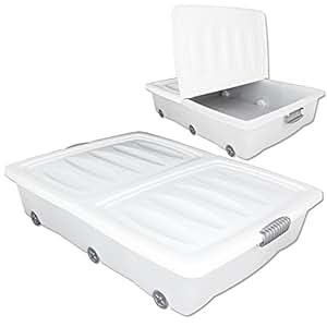 XXL Unterbettkommode mit Rollen - Aufbewahrungsbox 60L