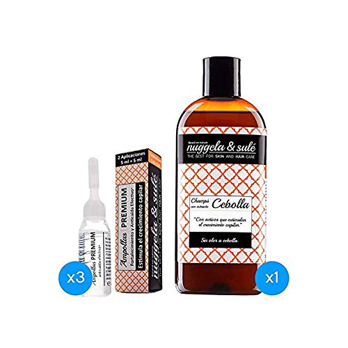 Tratamiento 1 mes - 1 Champú de Cebolla y 3 Ampollas Nuggela & Sulé