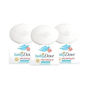 Baby Dove Rich Moisture Bathing Bar 75 g (Combo Pack of 3) Gentle Soap for Baby's Soft Skin - Hypoallergenic, No Sulphates, No Parabens