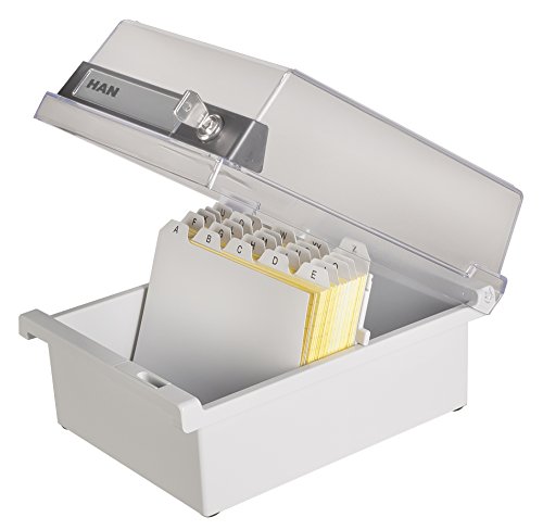 Han-B roger te Card - Archivador de fichas tama o A6 77 x 140 x 250 mm color gris Han-B roger te Card - Archivador de fichas tama o A6 77 x 140 x 250 mm color gris