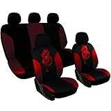 Modell: 11 teillig Sitzbezüge für Auto, aus pflegeleichtem, strapazierfähigem Polyster, mit Drache Stickerei Design