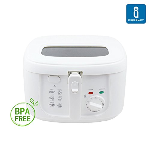 Aigostar Indra 30HEX - Freidora de 1800 watios, 2'5 litros de capacidad, toque frío. Diseño y calidad. Libre de BPA.