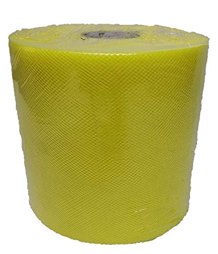 Bobina de tul de 12,5 cm, color amarillo limón, 100 metros
