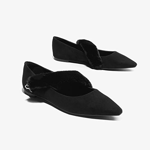 YQQ Spring And Summer Shoes Low Heels Women's Shoes Lady Girl Ms Sandals Comfortable Hairball Casual Shoes (Color : Black, Size : EU37/Uk4.5-5)