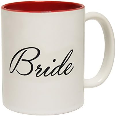 123t Mugs BRIDE Ceramic Slogan Cup With Red Interior