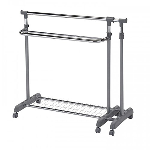 Oramics ausziehbarer Kleiderständer Teleskopgarderobe Garderobenständer mit Rollen - 2
