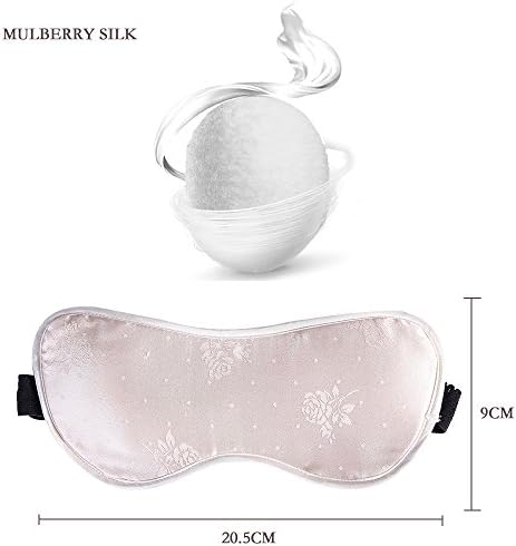 Weitinena 100% MULBERRY SILK Sleep Mask For A Full Night's Sleep | Comfortable &amp; Super Soft Eye Mask With Adjustable Strap | Works With Every Nap Position | Ultimate Sleeping Aid |Blindfold (bare pink)
