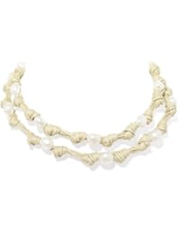 Misaki Misaki Necklace Culture WAVE - Collar de mujer de latón, 39 cm