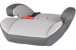 capsula® Kindersitzerhöhung mit Gurtführung Sitzerhöhung Auto kindersitz Gruppe 2/3, 15-36 kg Grau