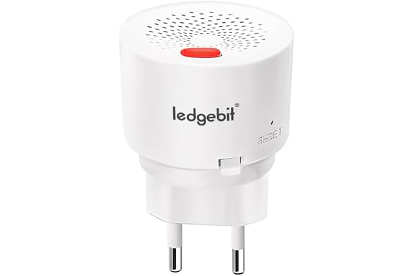 Ledgebit Smart Zigbee Gas Leak Sensor Wireless Natural Gas & LPG Detector with App Alerts, Voice Control & Remote Monitoring Zigbee Bridge-Hub Required