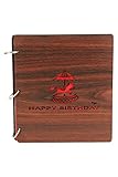 Sehaz Artworks HappyBirthday-9X8 80 Photos Wooden Photo Album for Memorable Gift on Boyfriend Girlfriend, Husband, Wife, Brother, Sister, Mother, Father, BFF Birthdays