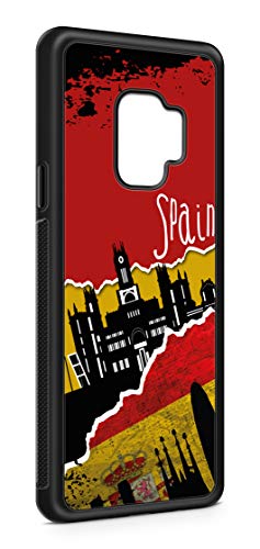 Huawei Mate 20 Silikon Handyhülle Flexibles Slim Case Spanien Fahne Flagge Schwarz