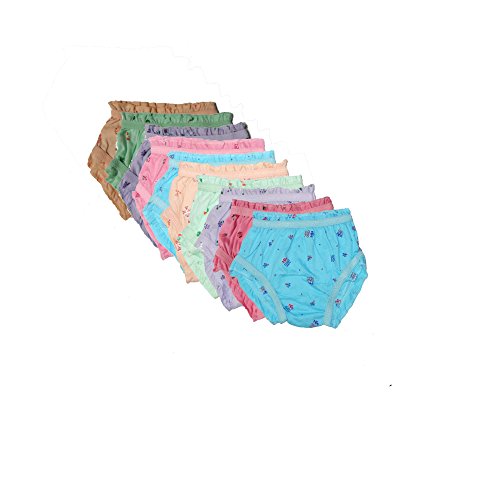 New Day Little Girls' Cotton Panties Pack of Ten 3-4 Years Multi-Coloured