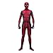 Produktbild ERTSDFXA Deadpool Kostüm Kinder Erwachsener The Avengers Costume Unisex Halloween Weihnachten Party Spandex Jumpsuits,Adult-M((Height63-65Inch)