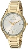 Citizen Chandler Damen-Armbanduhr 37mm Gold Solarbetrieben Analog FE6102-53A