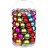 Inge Glas 1558E460 - Juego de bolas de Navidad, 60 unidades, 4/5/6/7 cm, varios colores